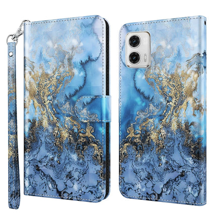 3D Painting Pattern TPU + PU Leather Phone Case, For Motorola Moto G73, For OnePlus 11