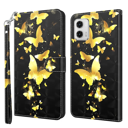 3D Painting Pattern TPU + PU Leather Phone Case, For Motorola Moto G73, For OnePlus 11