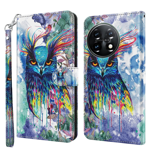 3D Painting Pattern TPU + PU Leather Phone Case, For Motorola Moto G73, For OnePlus 11