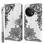For OnePlus 11 / Diagonal Black Flower