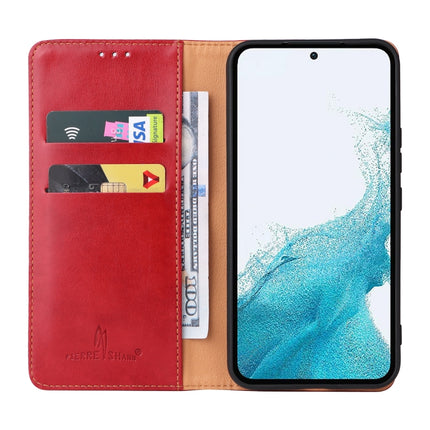 Fierre Shann PU Genuine Leather Texture Leather Phone Case, For Samsung Galaxy A54 5G