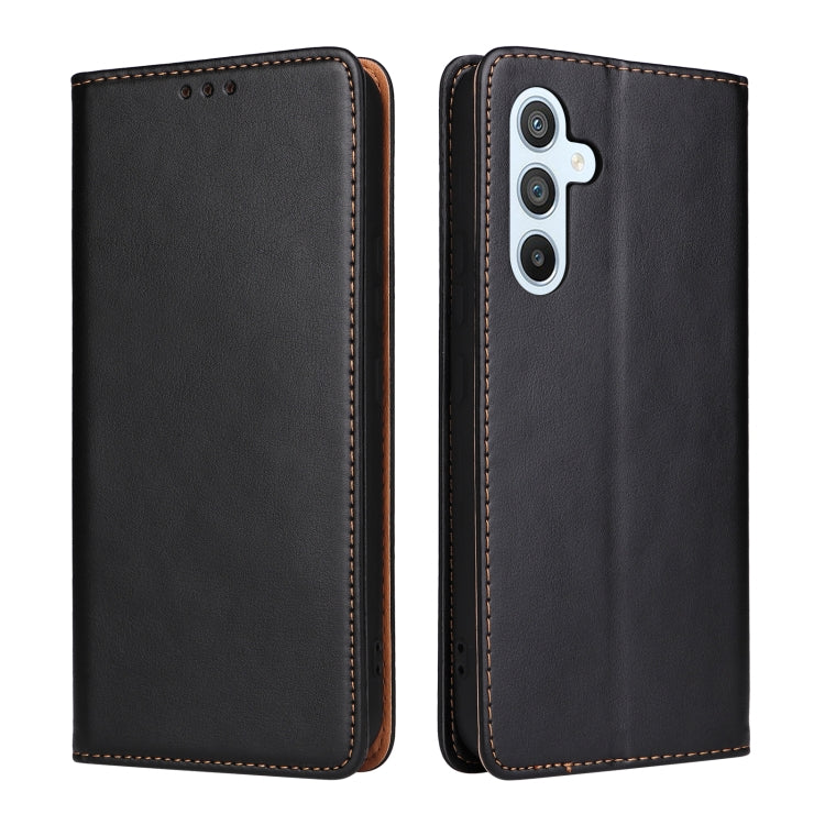 Fierre Shann PU Genuine Leather Texture Leather Phone Case, For Samsung Galaxy A54 5G