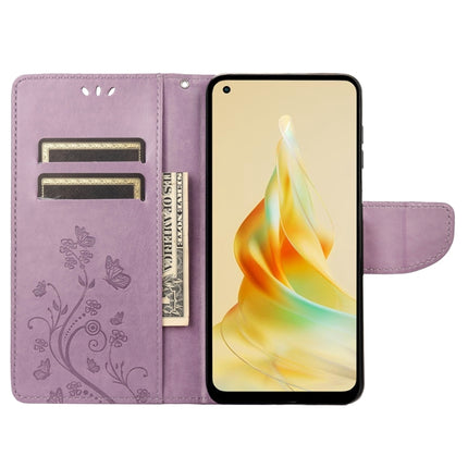 Butterfly Flower Pattern Leather Phone Case, For OPPO Reno8 T 4G, For Xiaomi Redmi Note 12 5G Global / Poco X5 5G, For Xiaomi Redmi Note 12 Pro 5G Global