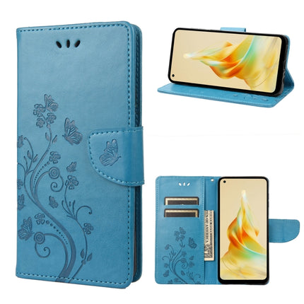 Butterfly Flower Pattern Leather Phone Case, For OPPO Reno8 T 4G, For Xiaomi Redmi Note 12 5G Global / Poco X5 5G, For Xiaomi Redmi Note 12 Pro 5G Global