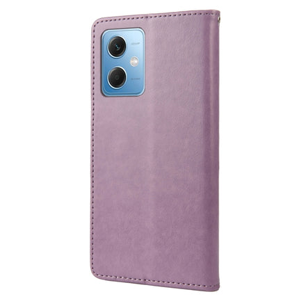Butterfly Flower Pattern Leather Phone Case, For Xiaomi Redmi Note 12 Pro+ 5G Global
