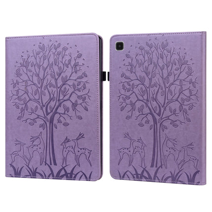 Tree & Deer Pattern Embossed Leather Tablet Case, For Lenovo Tab M9, For Lenovo Tab M10 3rd Gen, For Samsung Galaxy Tab A7 Lite T220
