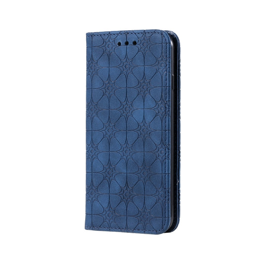 Magnetische horizontale Klapphülle aus Leder mit Glücksblumen-Prägung, Halterung und Kartenfächern, für iPhone 6 / 6s, für iPhone 6 Plus, für iPhone 7 Plus / 8 Plus, für iPhone SE 2022 / SE 2020 / 8 / 7, für iPhone X / XS, für iPhone XR