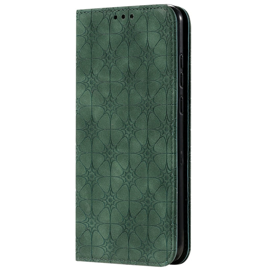 Lucky Flowers Embossing Pattern Magnetic Horizontal Flip Leather Case with Holder & Card Slots, For Huawei Honor Play 9A