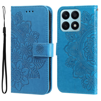 7-petal Flowers Embossing Leather Phone Case, For Honor X7a, For Honor X8a, For Honor X9a/X40 5G/Magic5 Lite, For OPPO Reno8 T 4G