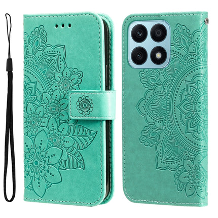 7-petal Flowers Embossing Leather Phone Case, For Honor X7a, For Honor X8a, For Honor X9a/X40 5G/Magic5 Lite, For OPPO Reno8 T 4G