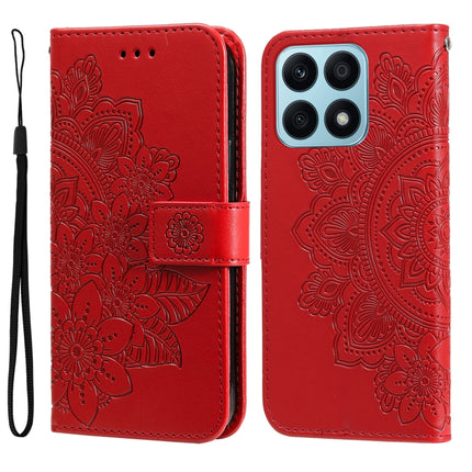 7-petal Flowers Embossing Leather Phone Case, For Honor X7a, For Honor X8a, For Honor X9a/X40 5G/Magic5 Lite, For OPPO Reno8 T 4G