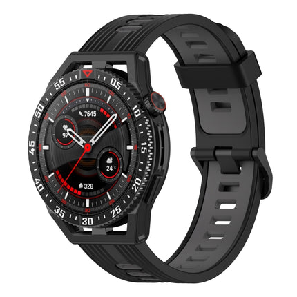 22mm Two-color Stripe Silicone Watch Band, For Huawei Watch GT 3 SE