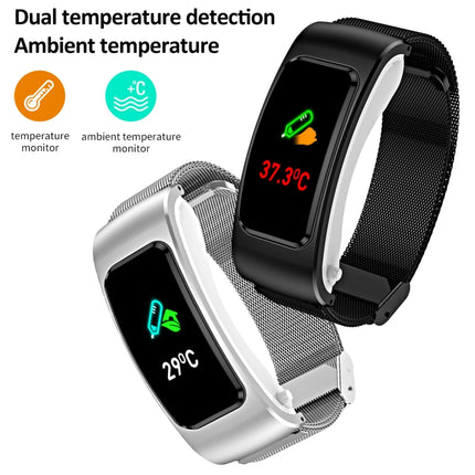 K60 1.08 inch Steel Band Earphone Detachable Life Waterproof Smart Watch Support Bluetooth Call