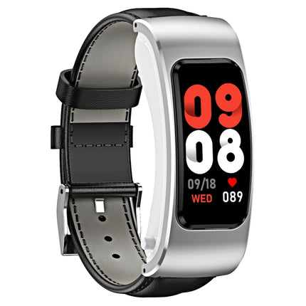 K60 1.08 inch Leather Band Earphone Detachable Life Waterproof Smart Watch Support Bluetooth Call