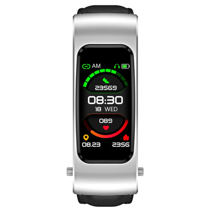 K60 1.08 inch Leather Band Earphone Detachable Life Waterproof Smart Watch Support Bluetooth Call