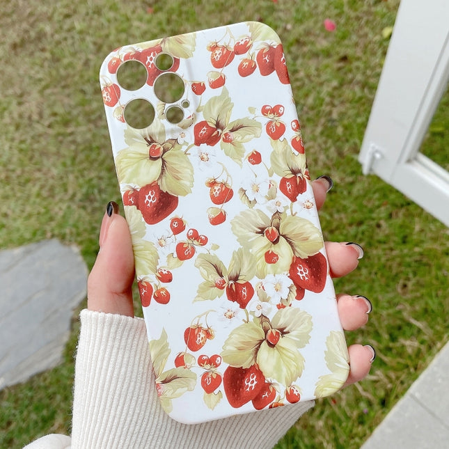 Water Sticker Flower Pattern PC Phone Case, For iPhone 14 Pro Max, For iPhone 14 Pro