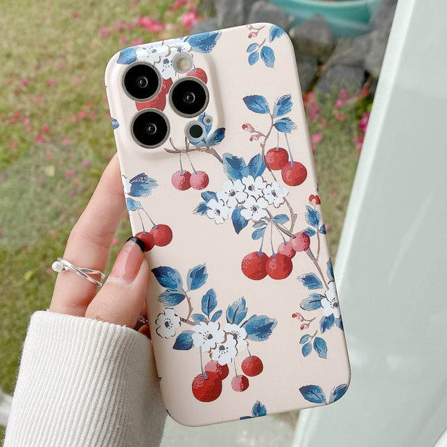 Water Sticker Flower Pattern PC Phone Case, For iPhone 14 Pro Max, For iPhone 14 Pro