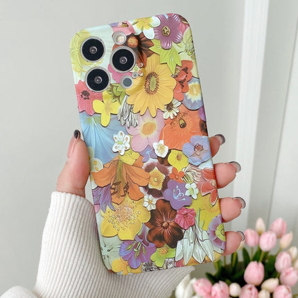 Water Sticker Flower Pattern PC Phone Case, For iPhone 14 Pro Max, For iPhone 14 Pro