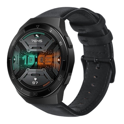 Oil Wax Genuine Leather Watch Band, For Fossil Men Gen 4 Explorist HR, For Fossil Hybrid Smartwatch HR, For Fossil Gen 5 Carlyle / Julianna / Garrett / Carlyle HR, For Huawei Watch GT 2 46mm, For Huawei Watch GT 2e, For Huawei Watch GT 42mm / 46mm