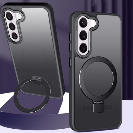 Skin Feel MagSafe Magnetic Holder Phone Case, For Samsung Galaxy S23 5G, For Samsung Galaxy S23+ 5G, For Samsung Galaxy S23 Ultra 5G