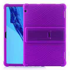Tablet PC Silicone Protective Case with Invisible Bracket, For Huawei MediaPad T5, For Lenovo Tab M10, For Lenovo Tab E10