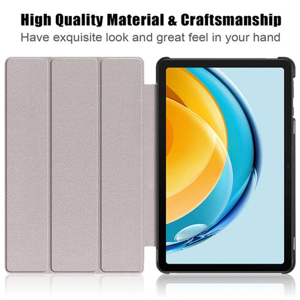 Custer Pure Color 3-Fold Holder Leather Tablet Case, For Huawei Matepad SE 10.4 2022, For Lenovo M8 4th GenTB-300FU