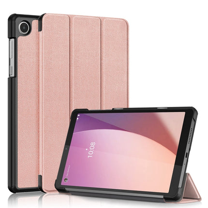 Custer Pure Color 3-Fold Holder Leather Tablet Case, For Huawei Matepad SE 10.4 2022, For Lenovo M8 4th GenTB-300FU