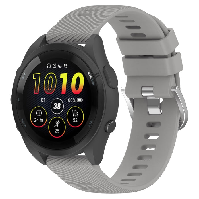 22mm Solid Color Silicone Watch Band, For Garmin Forerunner 265