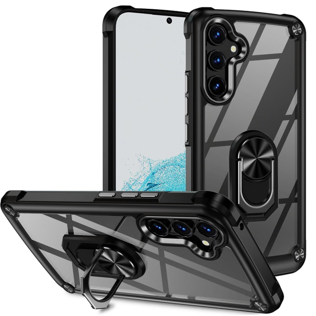 TPU + PC Lens Protection Phone Case with Ring Holder, For Samsung Galaxy A54