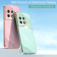 XINLI Straight Edge 6D Electroplate TPU Phone Case, For OnePlus 11, For OnePlus Ace 2, For Realme GT Neo 5