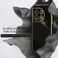 XINLI Straight Edge 6D Electroplate TPU Phone Case, For OnePlus 11, For OnePlus Ace 2, For Realme GT Neo 5