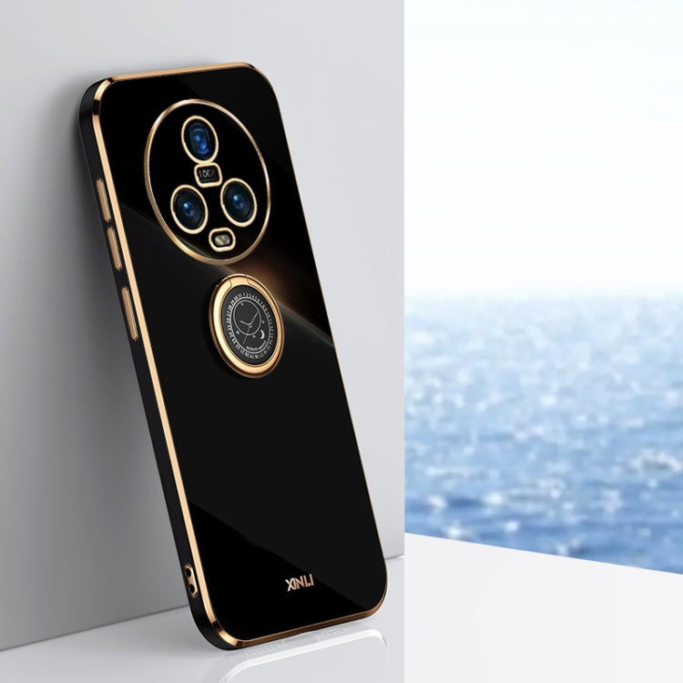 XINLI Straight Edge 6D Electroplate TPU Phone Case with Ring Holder, For Honor Magic5 5G, For Honor Magic5 Pro 5G, For Honor X7a 2023