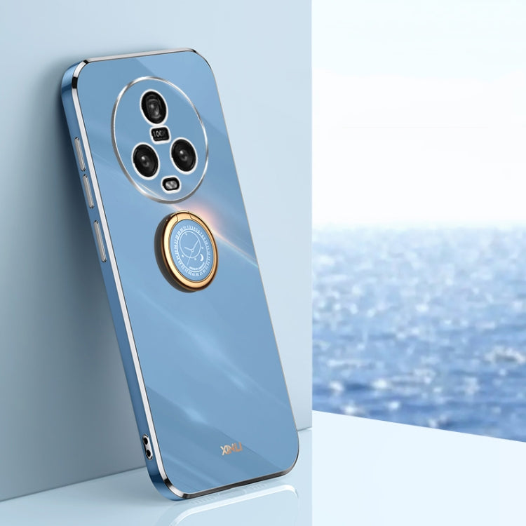 XINLI Straight Edge 6D Electroplate TPU Phone Case with Ring Holder, For Honor Magic5 5G, For Honor Magic5 Pro 5G, For Honor X7a 2023