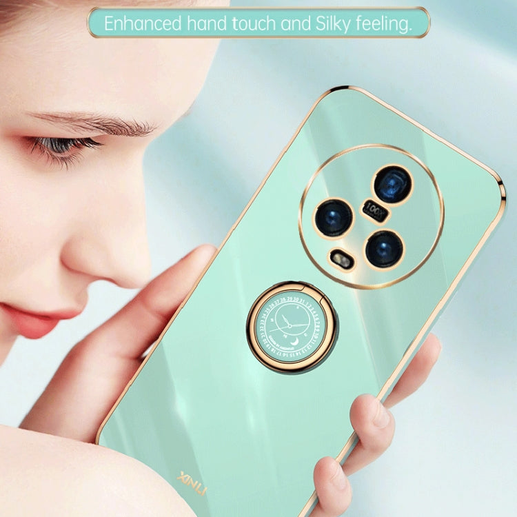 XINLI Straight Edge 6D Electroplate TPU Phone Case with Ring Holder, For Honor Magic5 5G, For Honor Magic5 Pro 5G, For Honor X7a 2023