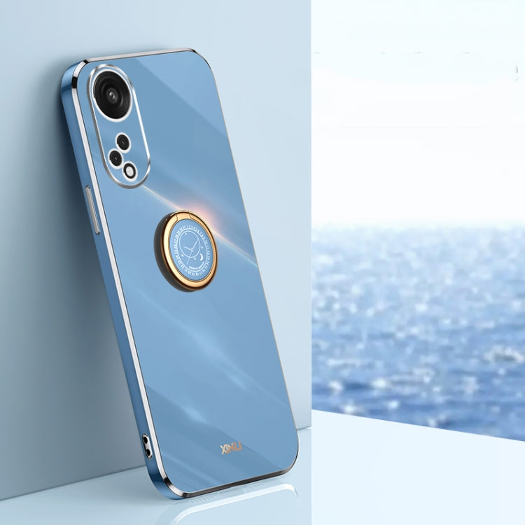 XINLI Straight Edge 6D Electroplate TPU Phone Case with Ring Holder, For OPPO Reno8 T 5G, For vivo Y100, For Samsung Galaxy A24 4G