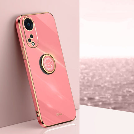 XINLI Straight Edge 6D Electroplate TPU Phone Case with Ring Holder