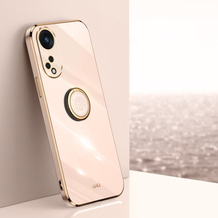 XINLI Straight Edge 6D Electroplate TPU Phone Case with Ring Holder, For OPPO Reno8 T 5G, For vivo Y100, For Samsung Galaxy A24 4G