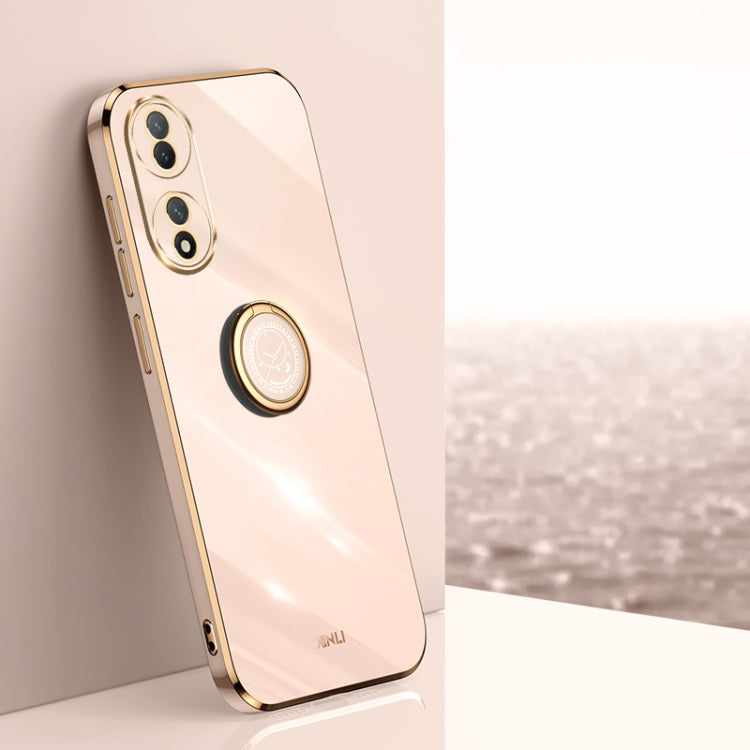 XINLI Straight Edge 6D Electroplate TPU Phone Case with Ring Holder, For OPPO Reno8 T 5G, For vivo Y100, For Samsung Galaxy A24 4G