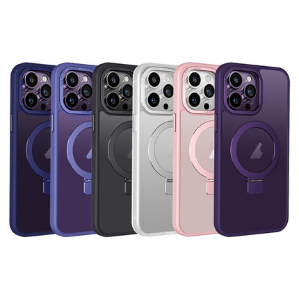 Skin Feel MagSafe Magnetic Holder Phone Case, For iPhone 14 Pro Max, For iPhone 14 Pro, For iPhone 14, For iPhone 14 Plus