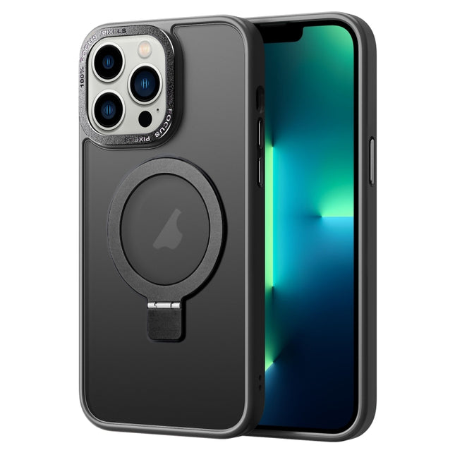 Skin Feel MagSafe Magnetic Holder Phone Case, For iPhone 13 Pro Max, For iPhone 13 Pro, For iPhone 13, For iPhone 12 Pro Max
