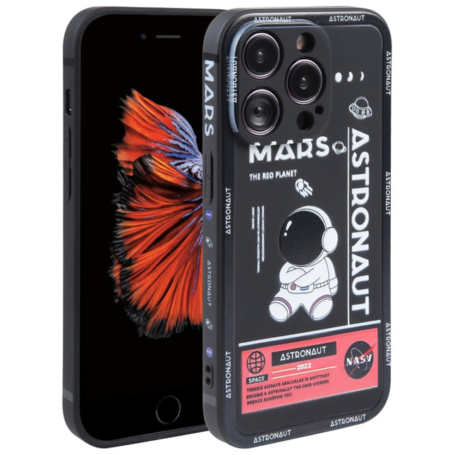 Astronaut Pattern Silicone Straight Edge Phone Case, For iPhone 6 / 6s, For iPhone 6 Plus / 6s Plus