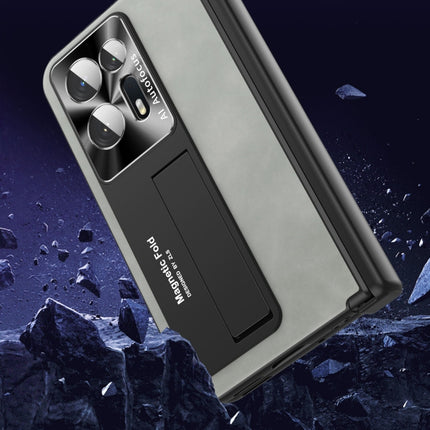Integrated Napa Pattern All-inclusive Magnetic Phone Case, For OPPO Find N2