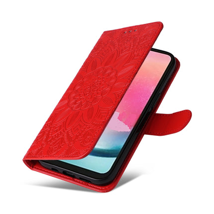 Embossed Sunflower Leather Phone Case, For Samsung Galaxy A24 4G, For Honor X7a, For Honor X8a, For Honor X9a/X40 5G/Magic5 Lite