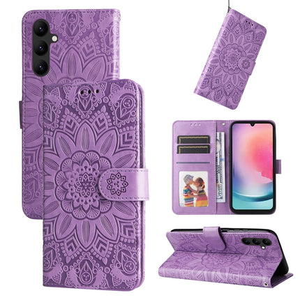 Embossed Sunflower Leather Phone Case, For Samsung Galaxy A24 4G, For Honor X7a, For Honor X8a, For Honor X9a/X40 5G/Magic5 Lite