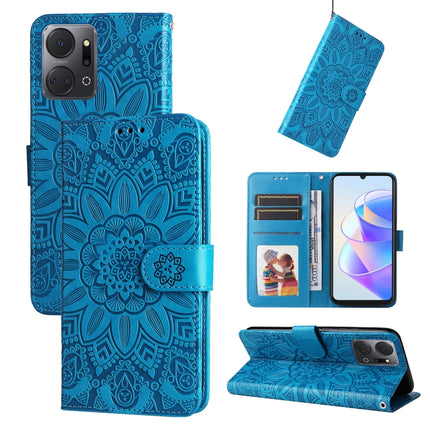 Embossed Sunflower Leather Phone Case, For Samsung Galaxy A24 4G, For Honor X7a, For Honor X8a, For Honor X9a/X40 5G/Magic5 Lite