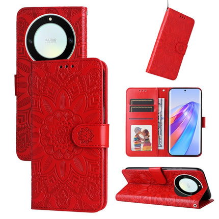 Embossed Sunflower Leather Phone Case, For Samsung Galaxy A24 4G, For Honor X7a, For Honor X8a, For Honor X9a/X40 5G/Magic5 Lite