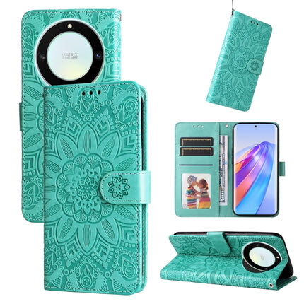Embossed Sunflower Leather Phone Case, For Samsung Galaxy A24 4G, For Honor X7a, For Honor X8a, For Honor X9a/X40 5G/Magic5 Lite