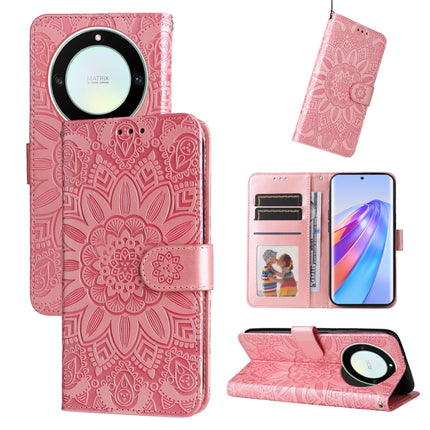 Embossed Sunflower Leather Phone Case, For Samsung Galaxy A24 4G, For Honor X7a, For Honor X8a, For Honor X9a/X40 5G/Magic5 Lite