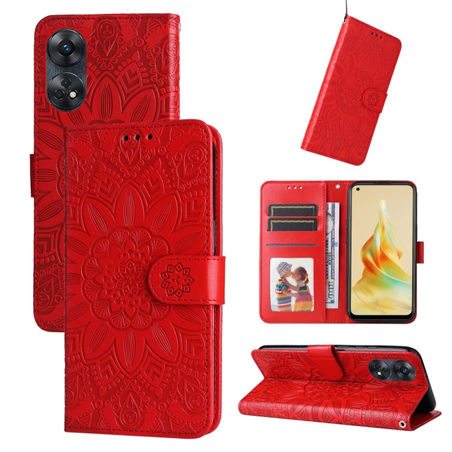Embossed Sunflower Leather Phone Case, For OPPO Reno8 T 4G, For vivo V25 5G/V25e 4G, For vivo Y02 4G, For Xiaomi Redmi K60/K60 Pro