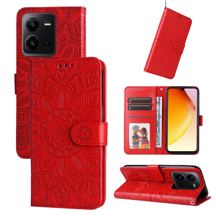 Embossed Sunflower Leather Phone Case, For OPPO Reno8 T 4G, For vivo V25 5G/V25e 4G, For vivo Y02 4G, For Xiaomi Redmi K60/K60 Pro